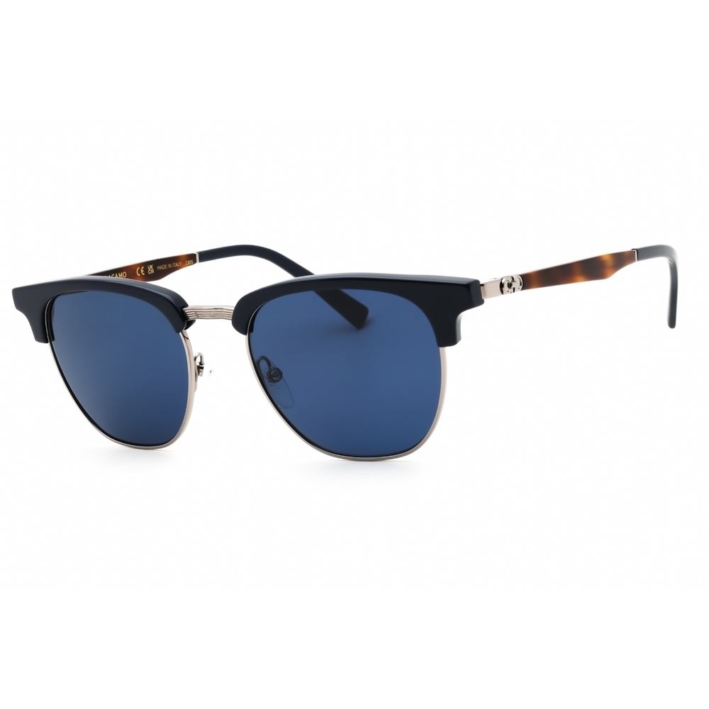Salvatore Ferragamo SF307S Sunglasses Blue Navy Metal Oval